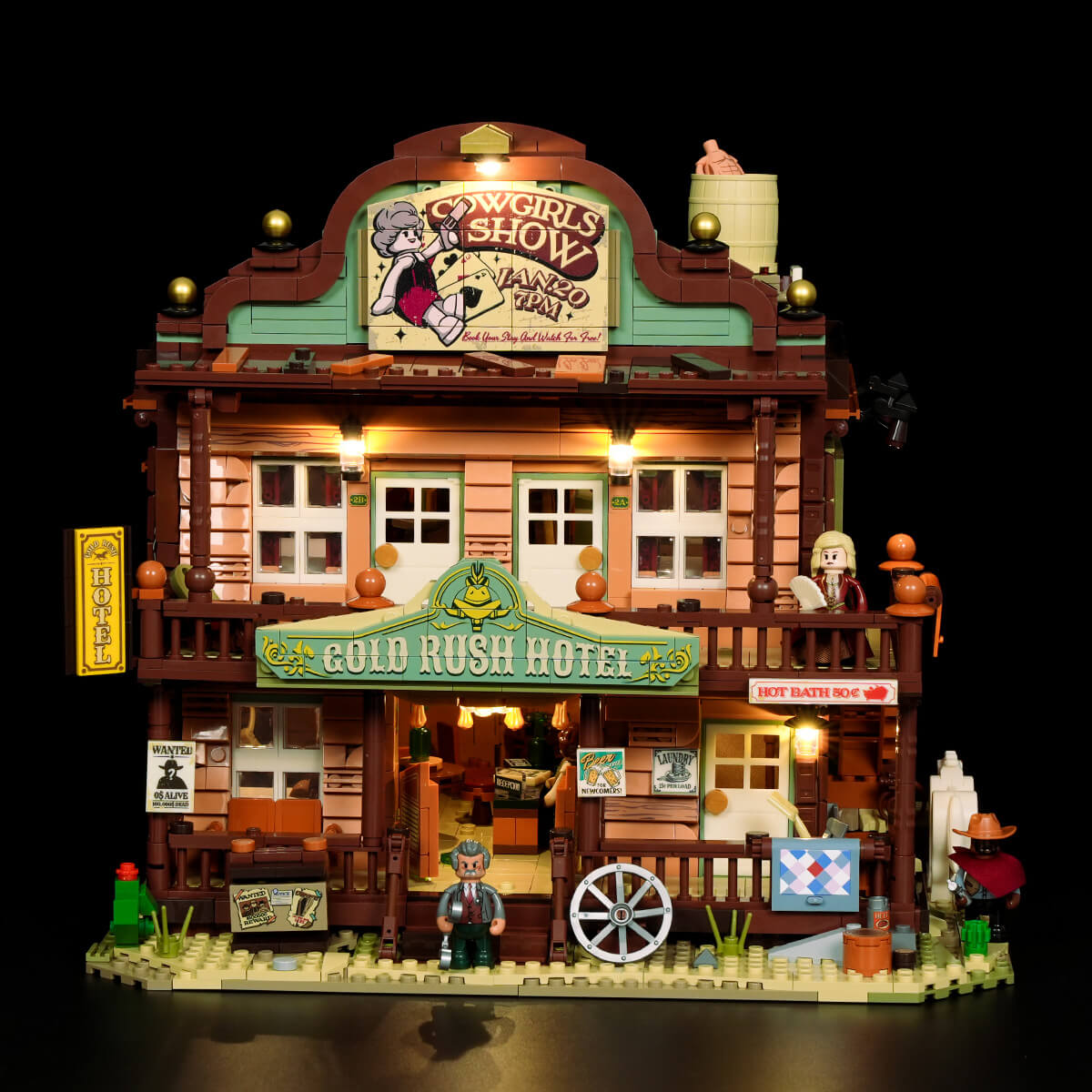 Lumibricks Old West Inn 14014 guest rooms with interchangeable colored lighting
